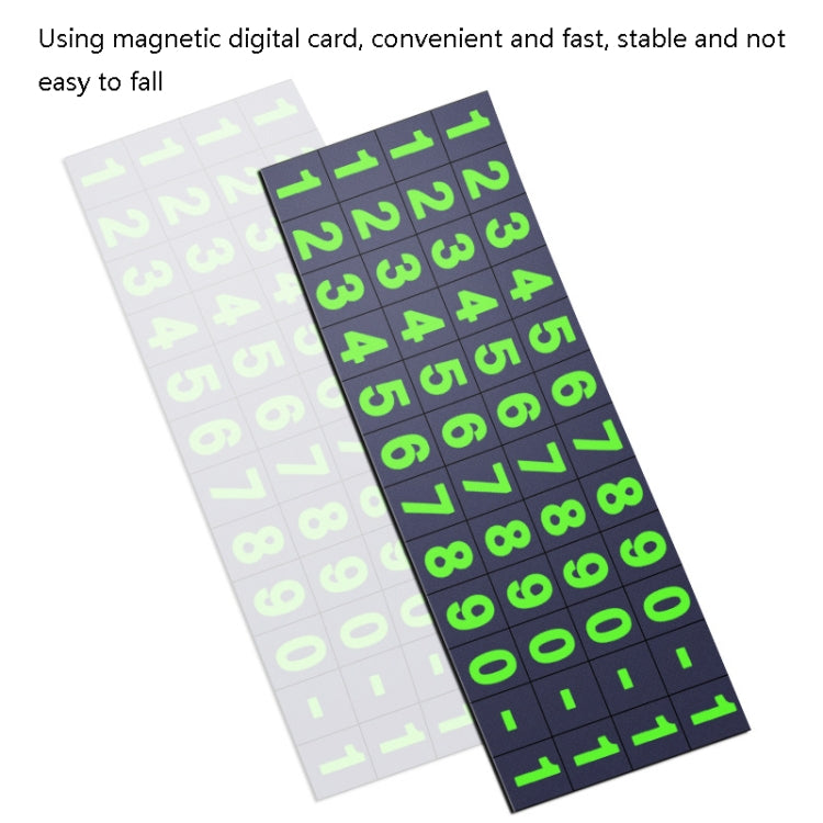 Illuminated Magnetic Parking Number Card with Hidden Design