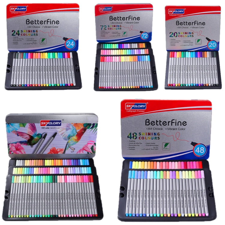 Skyglory Student Art Watercolor Painting Hook Line Pen Set，Specification：