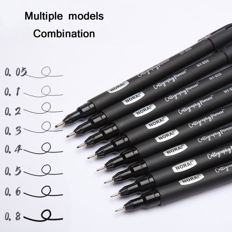 NORA 2 Packs Fine Art Drawing Hook Line Pen Engineering Drawing Comic Stroke Pen