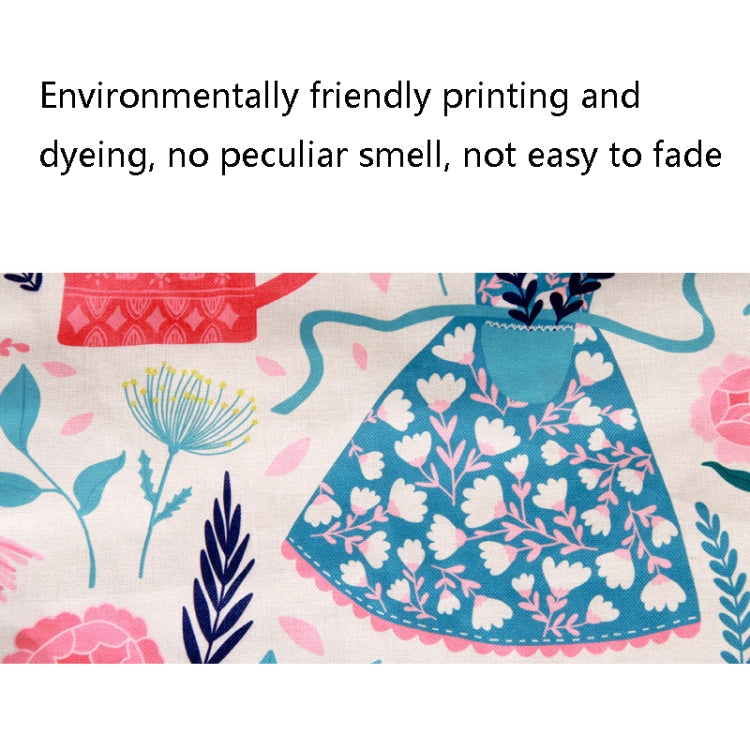 Green Leaf Kitchen Apron Linen Cooking Gown Work Clothes