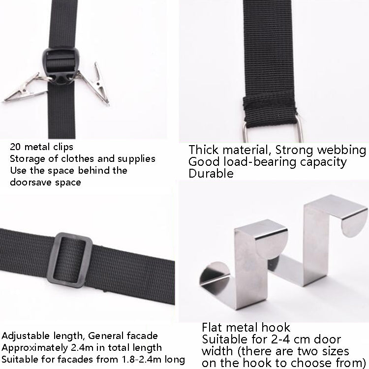 Door Back Hat Clip Hook Door Back Storage And Sorting Lanyard Home Bedroom Clothing Rack Metal Hook, Style: