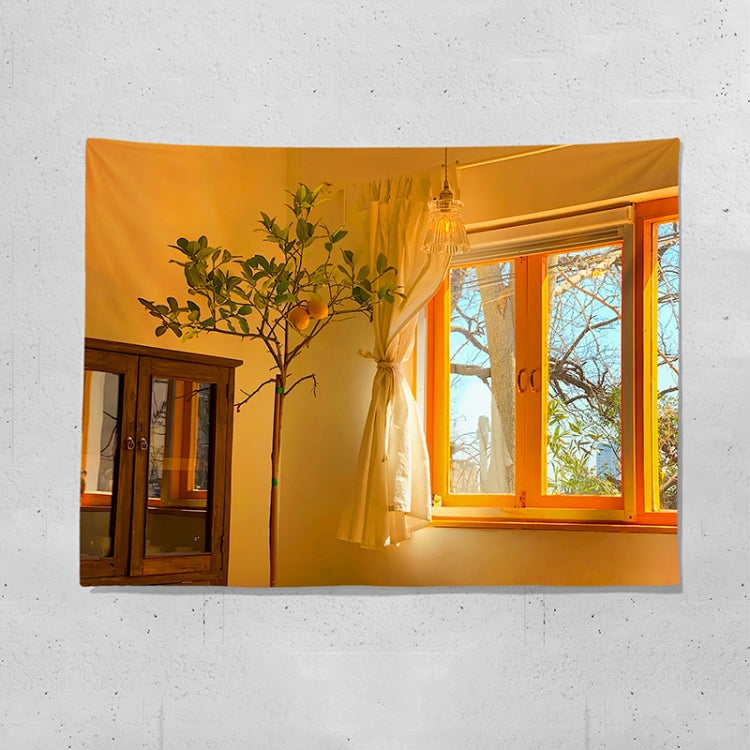 Sea View Window Background Cloth Fresh Bedroom Homestay Decoration Wall Cloth Tapestry, 200x150cm