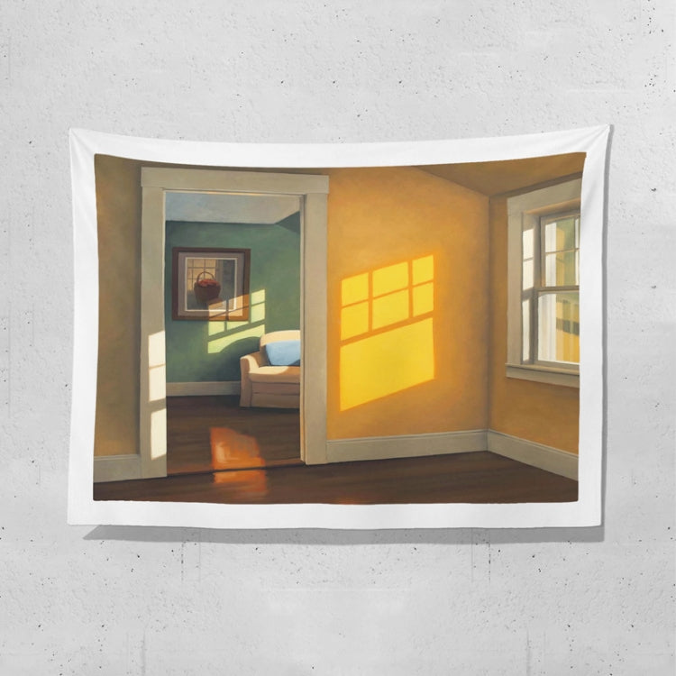 Sea View Window Background Cloth Fresh Bedroom Homestay Decoration Wall Cloth Tapestry, 200x150cm