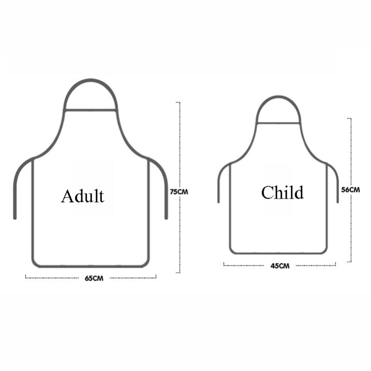 Linen Fabric Art Cartoon Apron Parent-Child Sleeveless Halter Apron
