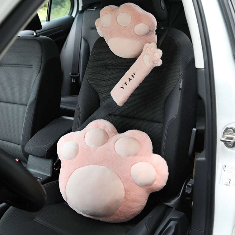 Cat Claw Plush Car Neck & Shoulder Pillow - Comfy Decorative Headrest for Women