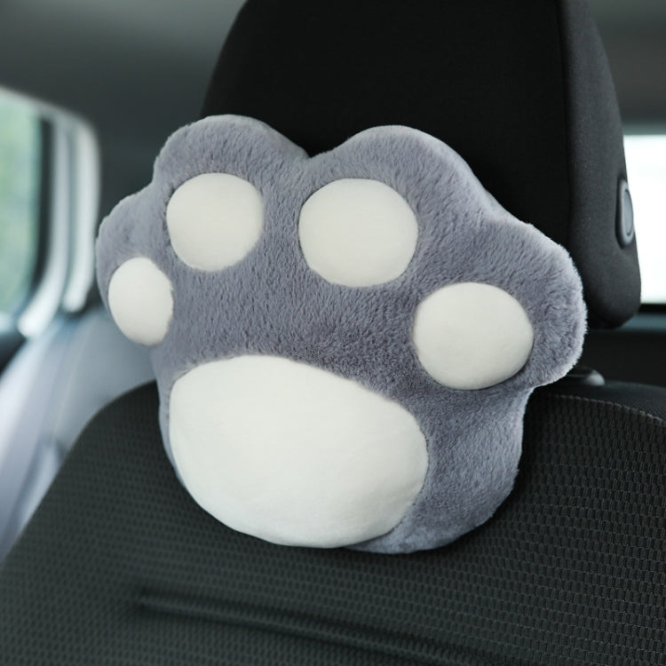 Cat Claw Plush Car Neck & Shoulder Pillow - Comfy Decorative Headrest for Women