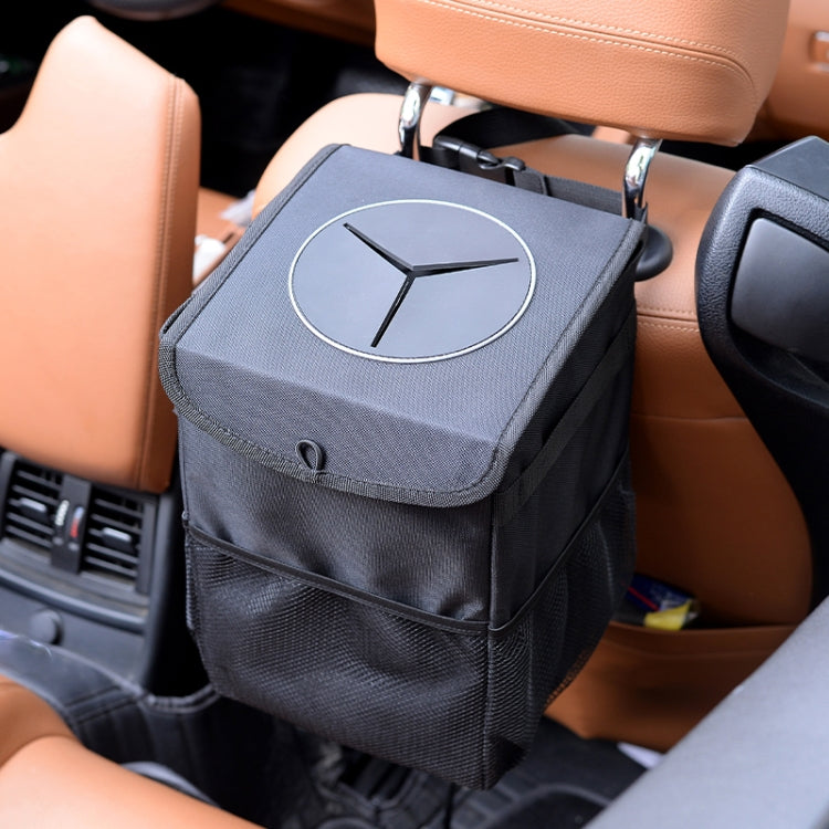 Versatile Waterproof Car Bin with Cover - Foldable Seat-Back Organiser for Effortless Waste Disposal