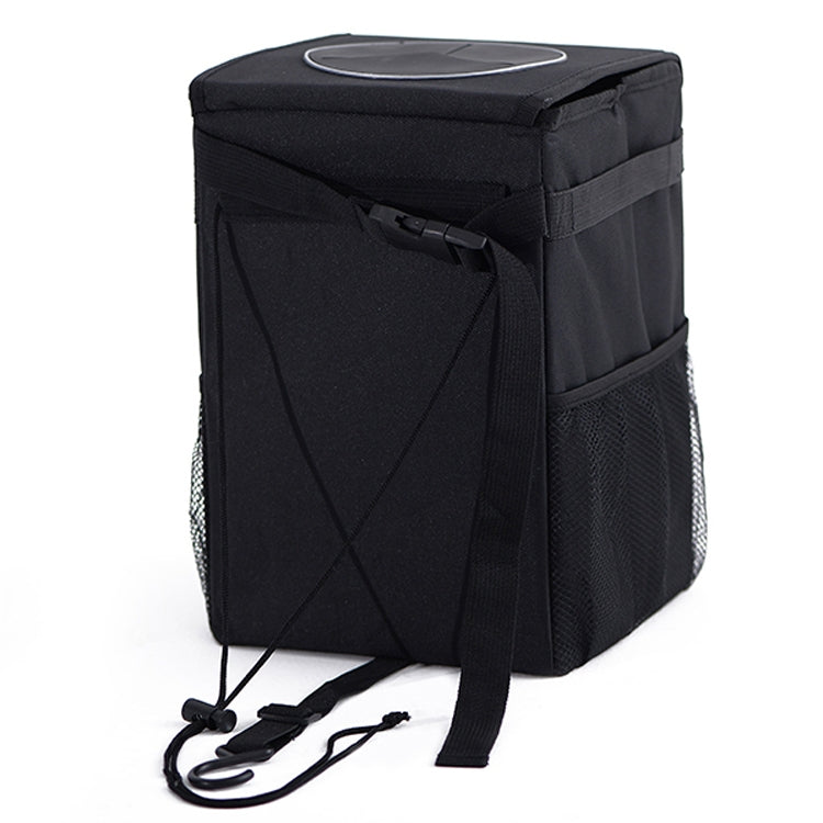 Versatile Waterproof Car Bin with Cover - Foldable Seat-Back Organiser for Effortless Waste Disposal