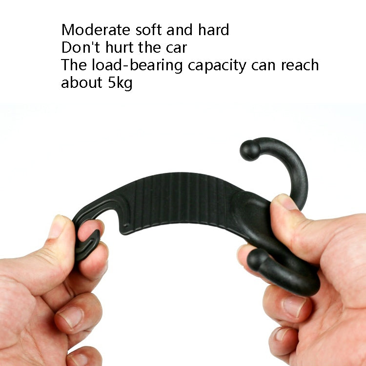 2 Pairs of Durable Car Seat Back Hooks - Easy-to-Install, Non-Damaging Accessory for Organising Your Vehicle