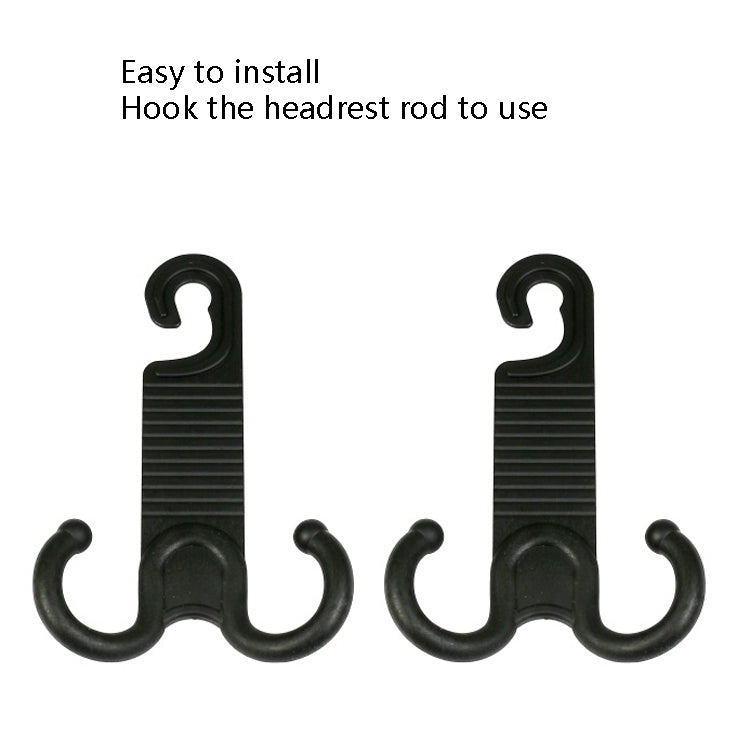 2 Pairs of Durable Car Seat Back Hooks - Easy-to-Install, Non-Damaging Accessory for Organising Your Vehicle