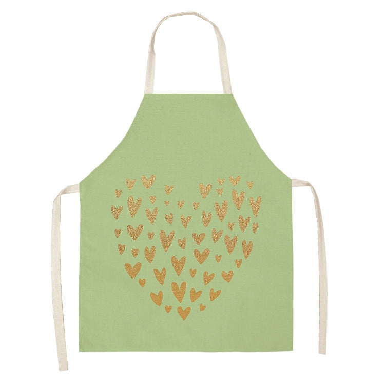 2 PCS Kitchen Linen Heart-Shaped Letters Fashion Sleeveless Apron