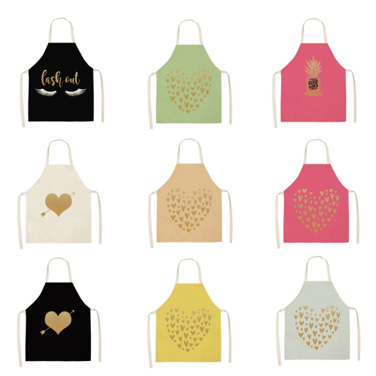 2 PCS Kitchen Linen Heart-Shaped Letters Fashion Sleeveless Apron