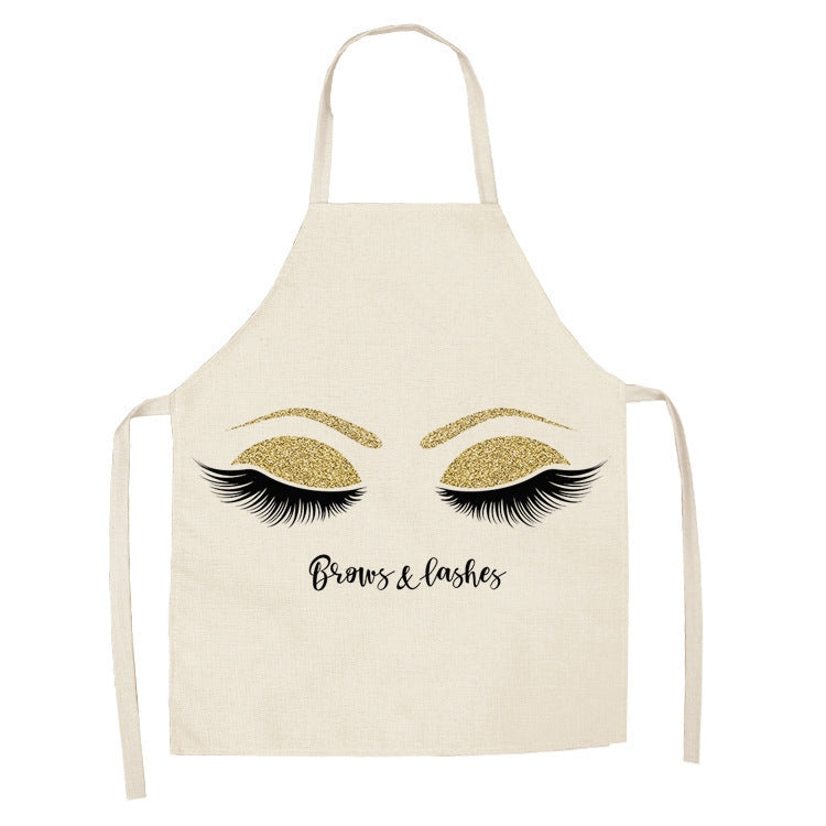2 PCS Kitchen Linen Heart-Shaped Letters Fashion Sleeveless Apron, 45x56 cm