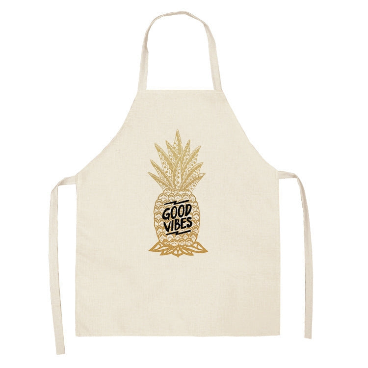 2 PCS Kitchen Linen Heart-Shaped Letters Fashion Sleeveless Apron, 45x56 cm