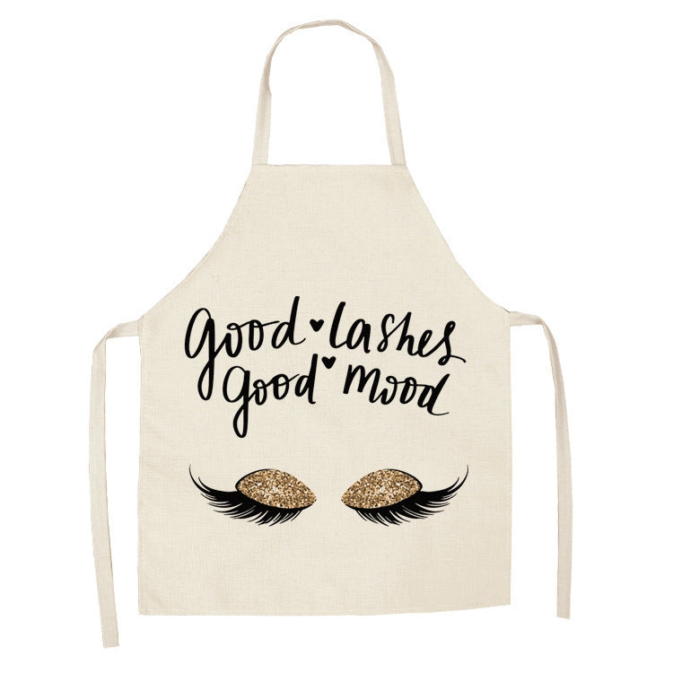 2 PCS Kitchen Linen Heart-Shaped Letters Fashion Sleeveless Apron, 45x56 cm