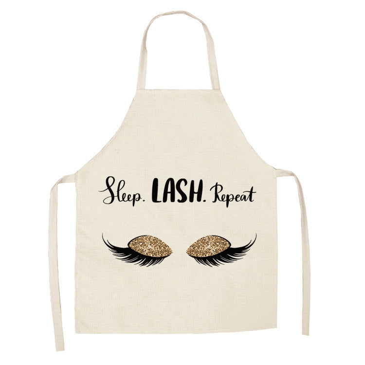 2 PCS Kitchen Linen Heart-Shaped Letters Fashion Sleeveless Apron, 45x56 cm