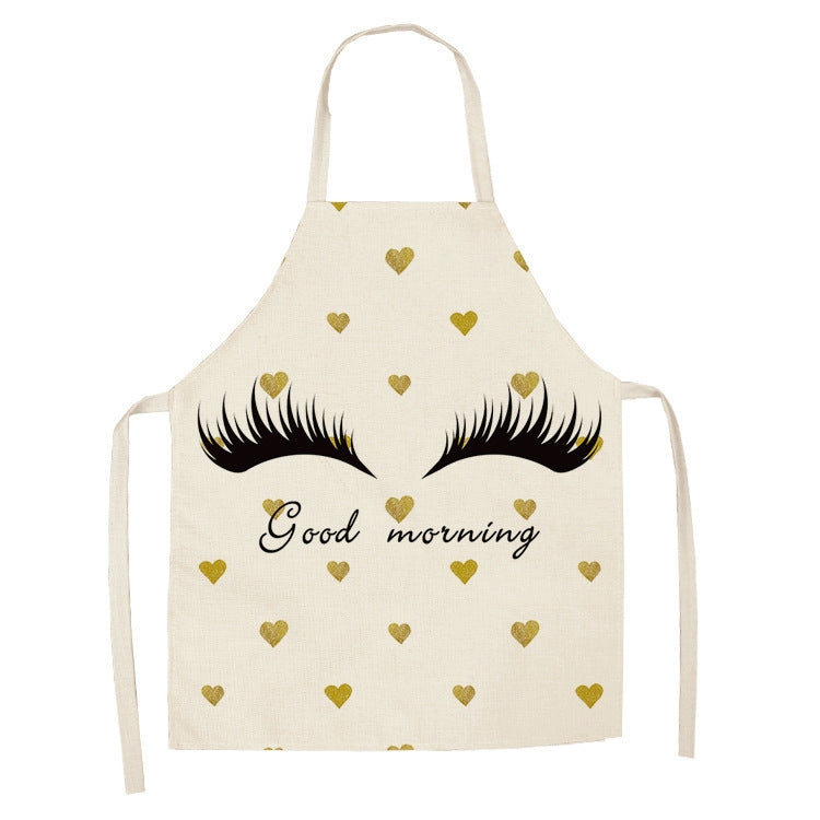 2 PCS Kitchen Linen Heart-Shaped Letters Fashion Sleeveless Apron, 45x56 cm
