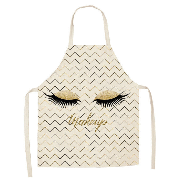 2 PCS Kitchen Linen Heart-Shaped Letters Fashion Sleeveless Apron, 45x56 cm