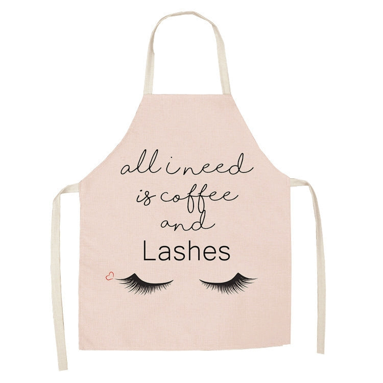 2 PCS Kitchen Linen Heart-Shaped Letters Fashion Sleeveless Apron, 45x56 cm