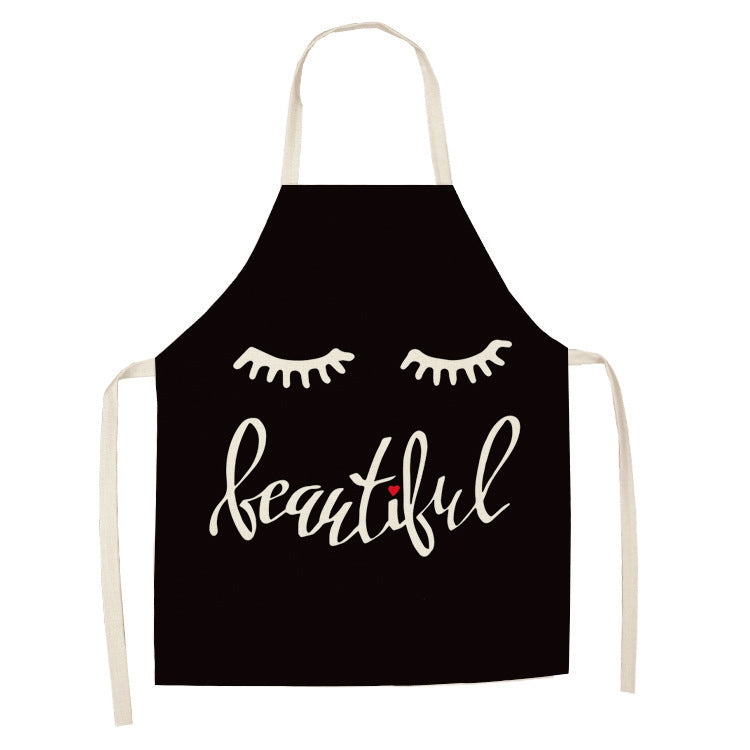2 PCS Kitchen Linen Heart-Shaped Letters Fashion Sleeveless Apron, 45x56 cm