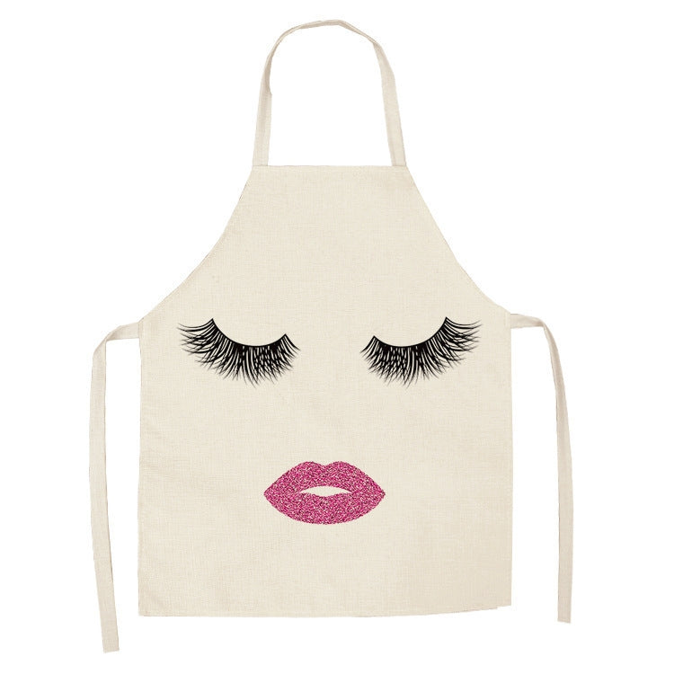 2 PCS Kitchen Linen Heart-Shaped Letters Fashion Sleeveless Apron, 45x56 cm