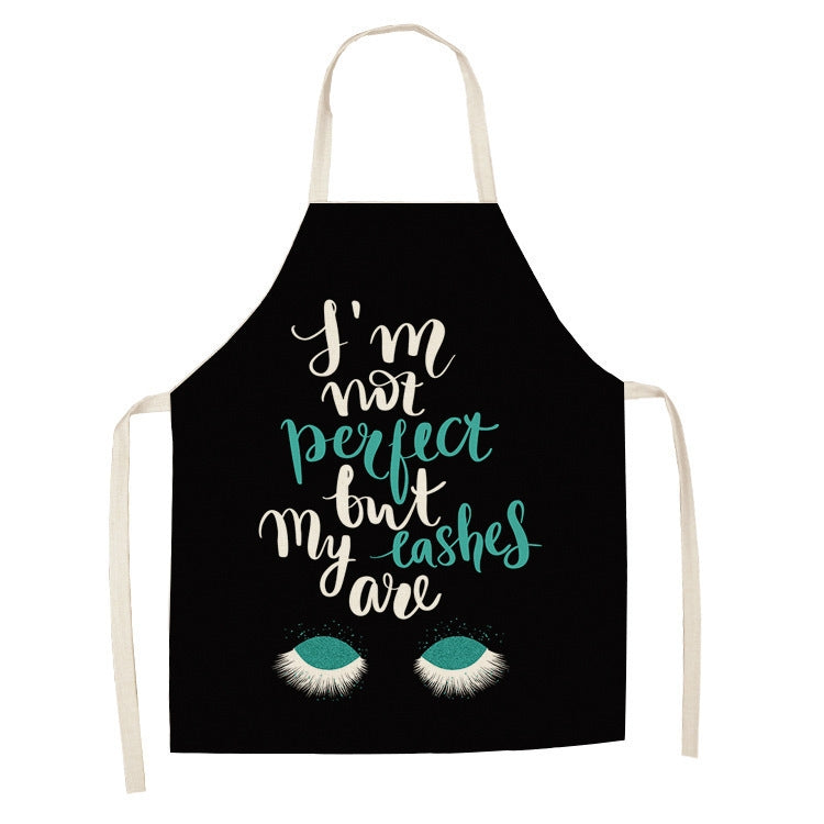 2 PCS Kitchen Linen Heart-Shaped Letters Fashion Sleeveless Apron, 45x56 cm