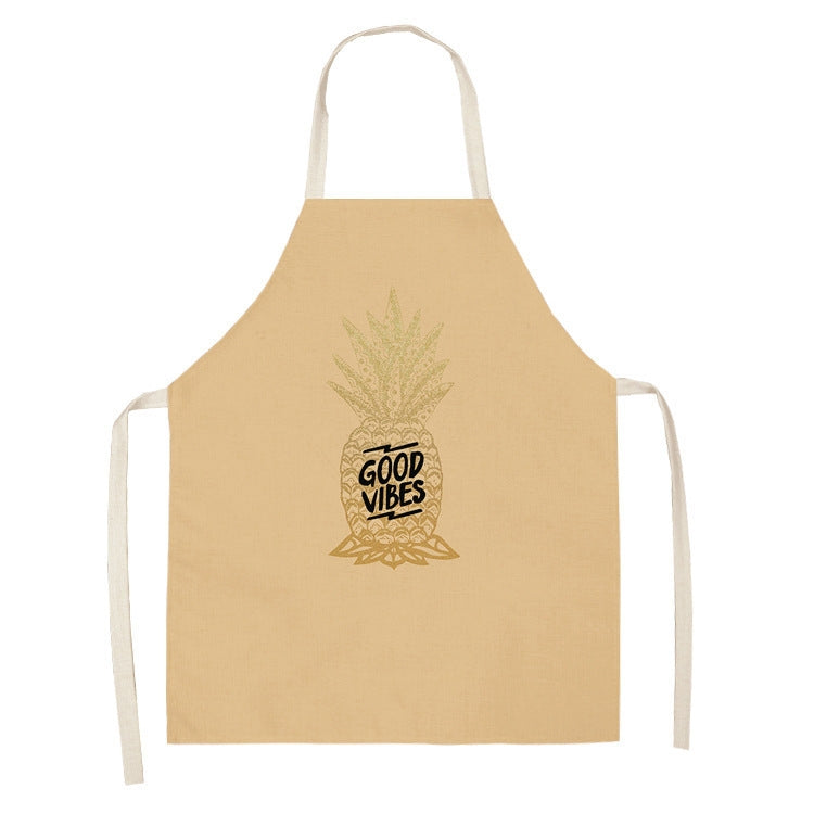 2 PCS Kitchen Linen Heart-Shaped Letters Fashion Sleeveless Apron, 45x56 cm