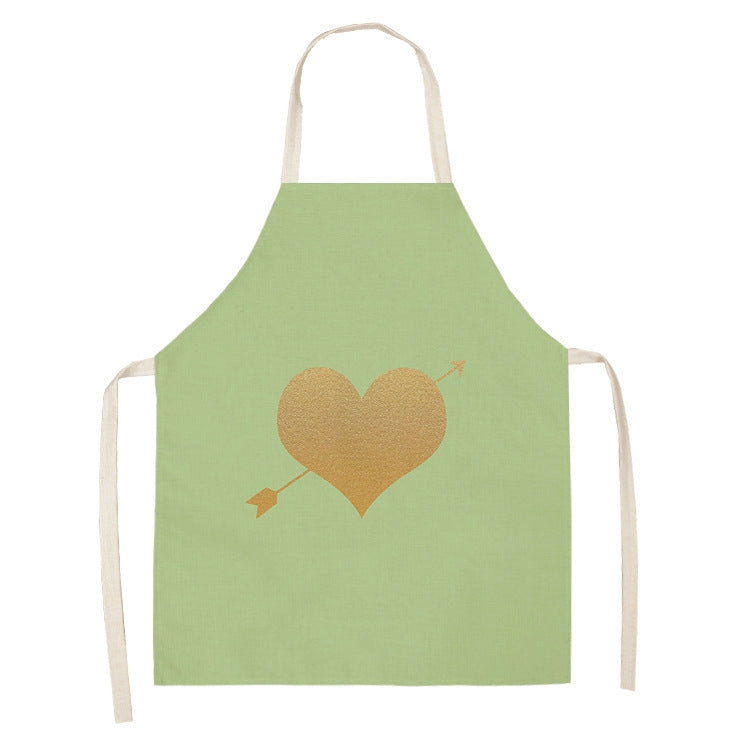 2 PCS Kitchen Linen Heart-Shaped Letters Fashion Sleeveless Apron, 45x56 cm