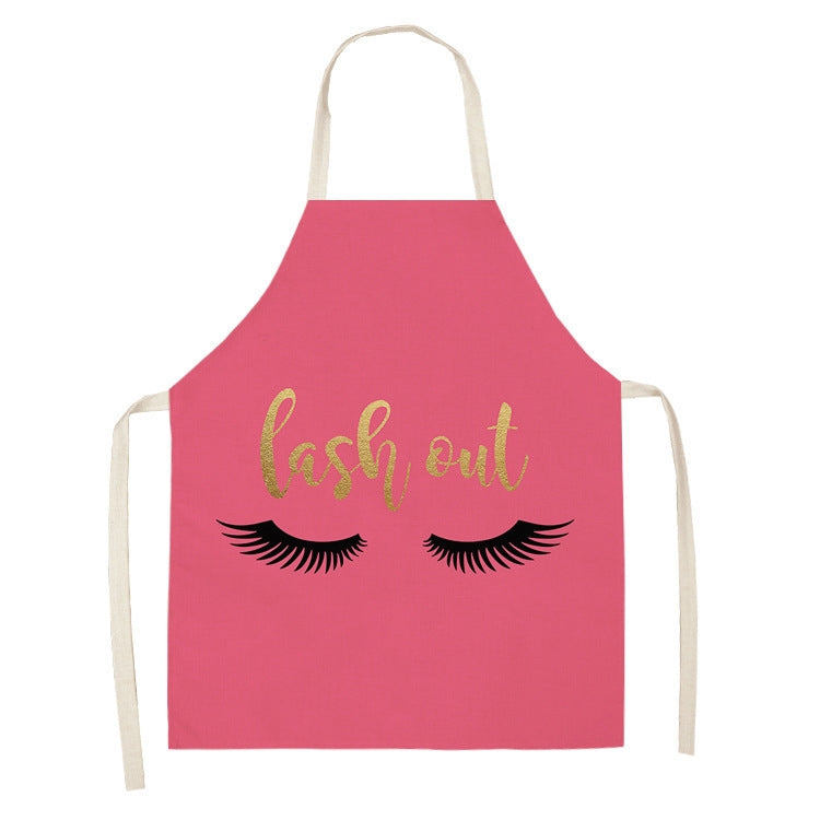 2 PCS Kitchen Linen Heart-Shaped Letters Fashion Sleeveless Apron, 45x56 cm