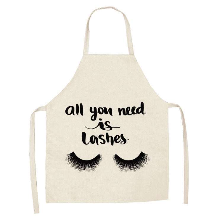 2 PCS Kitchen Linen Heart-Shaped Letters Fashion Sleeveless Apron, 45x56 cm