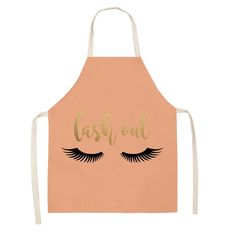 2 PCS Kitchen Linen Heart-Shaped Letters Fashion Sleeveless Apron, 45x56 cm