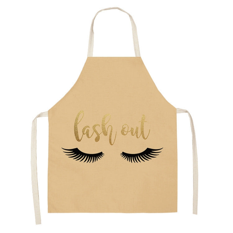 2 PCS Kitchen Linen Heart-Shaped Letters Fashion Sleeveless Apron, 45x56 cm