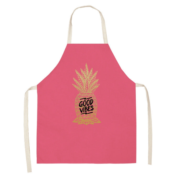 2 PCS Kitchen Linen Heart-Shaped Letters Fashion Sleeveless Apron, 45x56 cm