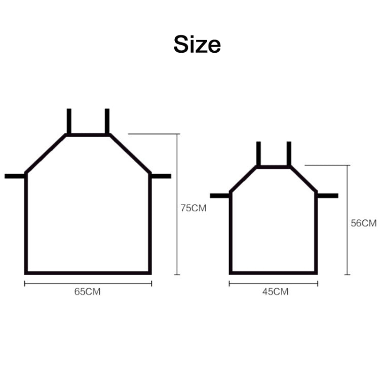 2 PCS Kitchen Linen Heart-Shaped Letters Fashion Sleeveless Apron, 45x56 cm