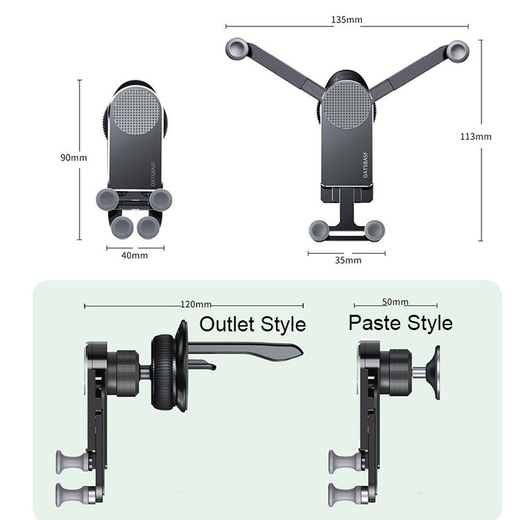 Gravity-Enhancing Metal Car Phone Holder: Scalable & Stable for Folding Screens and Standard Devices
