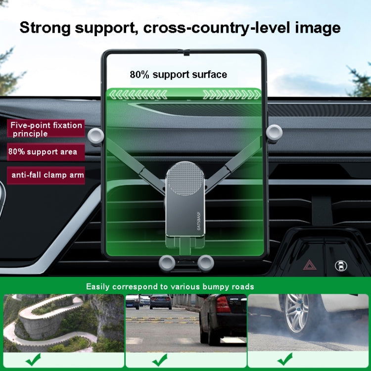 Gravity-Enhancing Metal Car Phone Holder: Scalable & Stable for Folding Screens and Standard Devices