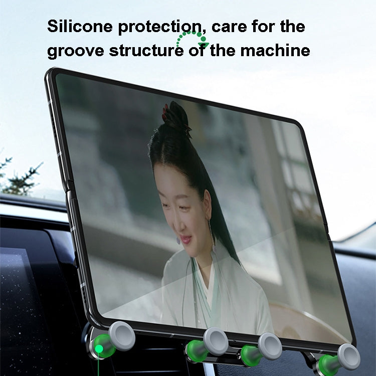 Gravity-Enhancing Metal Car Phone Holder: Scalable & Stable for Folding Screens and Standard Devices