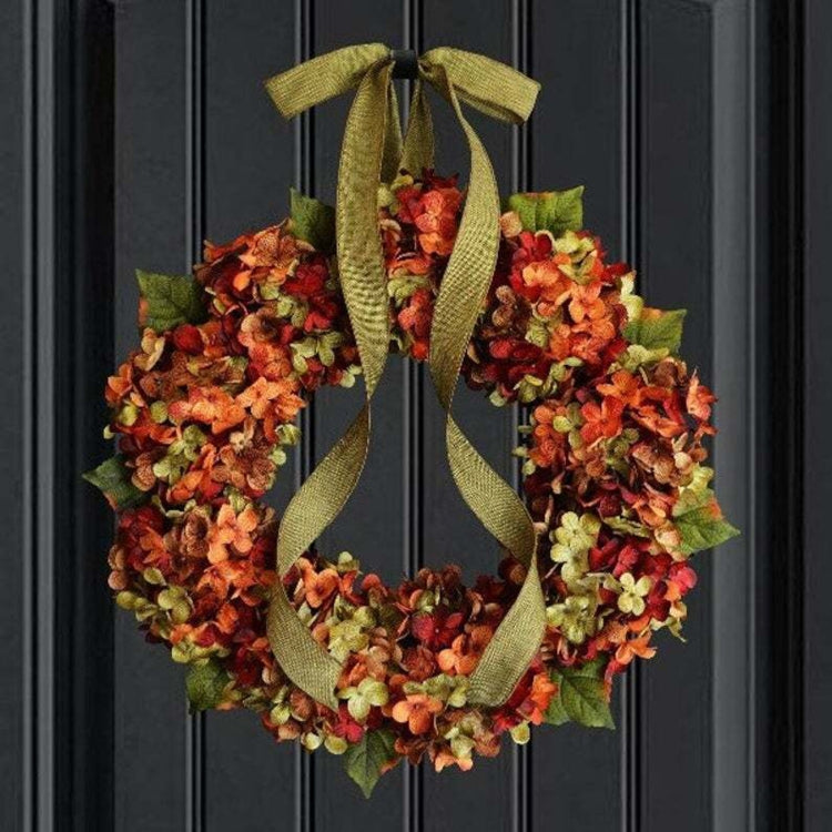 Hydrangea Wreath Door Hanging Artificial Flower Christmas Ornament, Size: 35cm