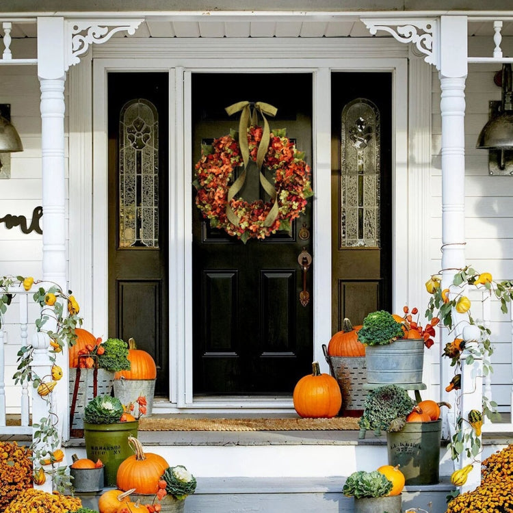 Hydrangea Wreath Door Hanging Artificial Flower Christmas Ornament, Size: 35cm