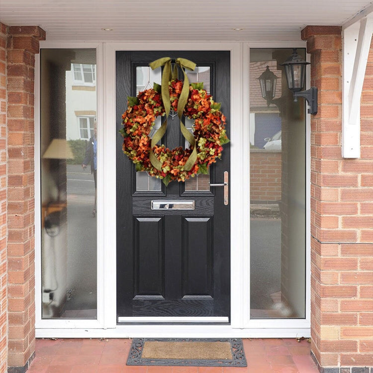 Hydrangea Wreath Door Hanging Artificial Flower Christmas Ornament, Size: 35cm