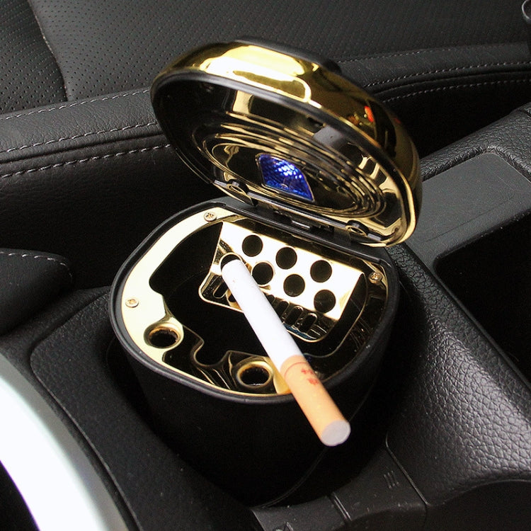 Stylish N09C Car Ashtray with Illuminated Lid and Stainless Steel Insert