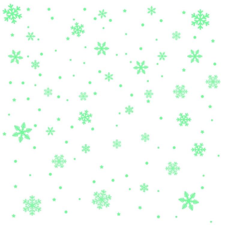 1set Christmas Luminous Fluorescent Snowflake Decoration Sticker,Style: