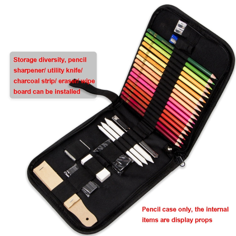 36-Hole Canvas Folding Pen Curtain Sketch Pencil Color Lead Storage Bag