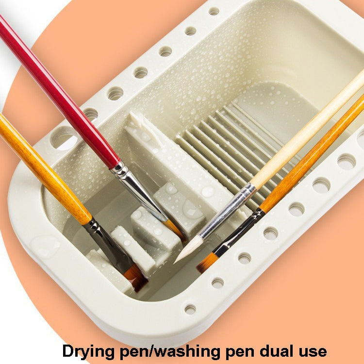 Fine Art Multi-Purpose Pen-Washing Bucket 3 In 1 Brush Holder With Palette Inside