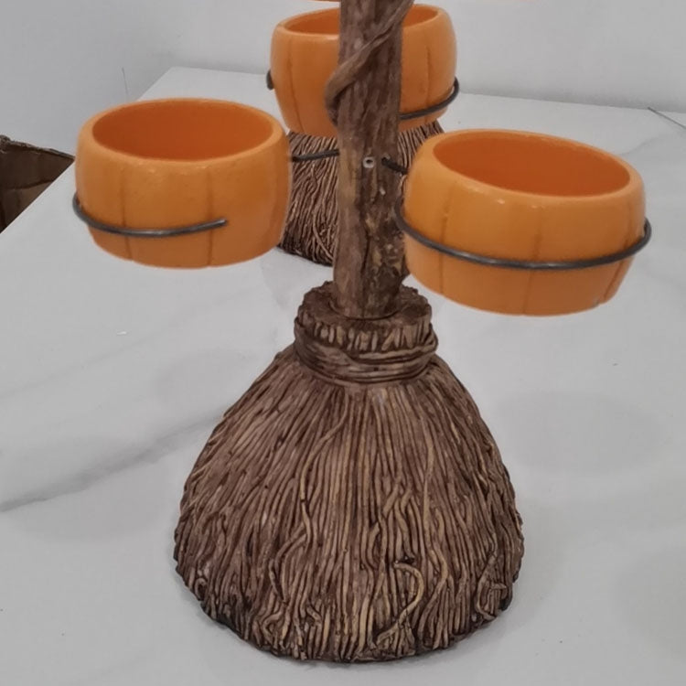 Halloween Pumpkin Snack Bowl Stand Decorative Storage Rack,Style: