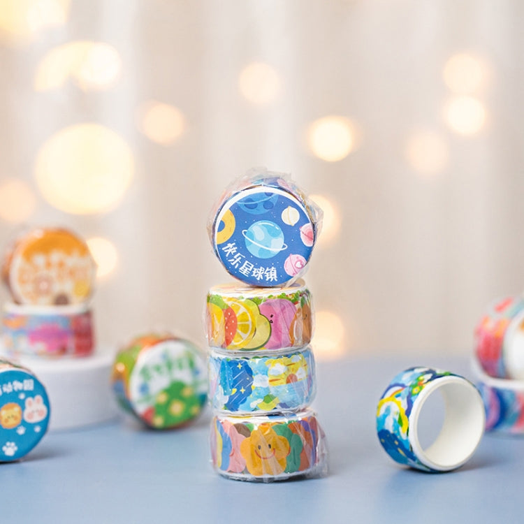 8 PCS Washi Tape Milky Series Hand-Painted Color Basic Handbook Decoration Sticker