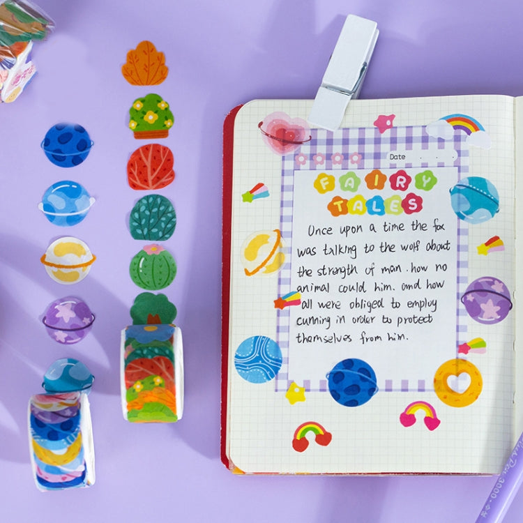 8 PCS Washi Tape Milky Series Hand-Painted Color Basic Handbook Decoration Sticker