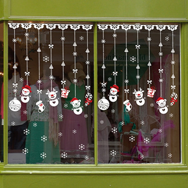 1 Set Christmas Snowman Ornaments Glass Door Window Electrostatic Sticker