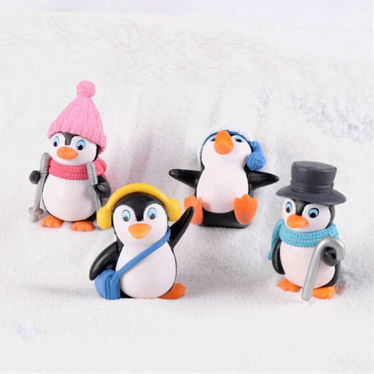 2 Sets Winter Penguin Doll Mobile Phone Pendant Toy Fleshy Decoration