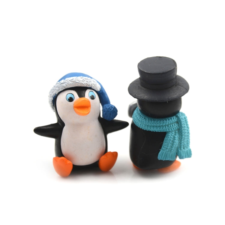 2 Sets Winter Penguin Doll Mobile Phone Pendant Toy Fleshy Decoration